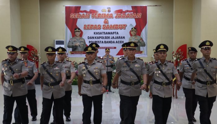 Enam Pejabat Utama Polresta Banda Aceh Diserahterimakan