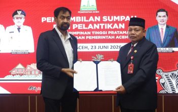 Gubernur Aceh Lantik Dr. Misran Fuadi sebagai Kepala Dinas Syariat Islam Aceh