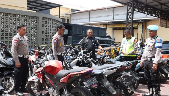 Satlantas Polresta Banda Aceh Sita 80 Sepeda Motor Gunakan Knalpot Brong Selama Juli 2026